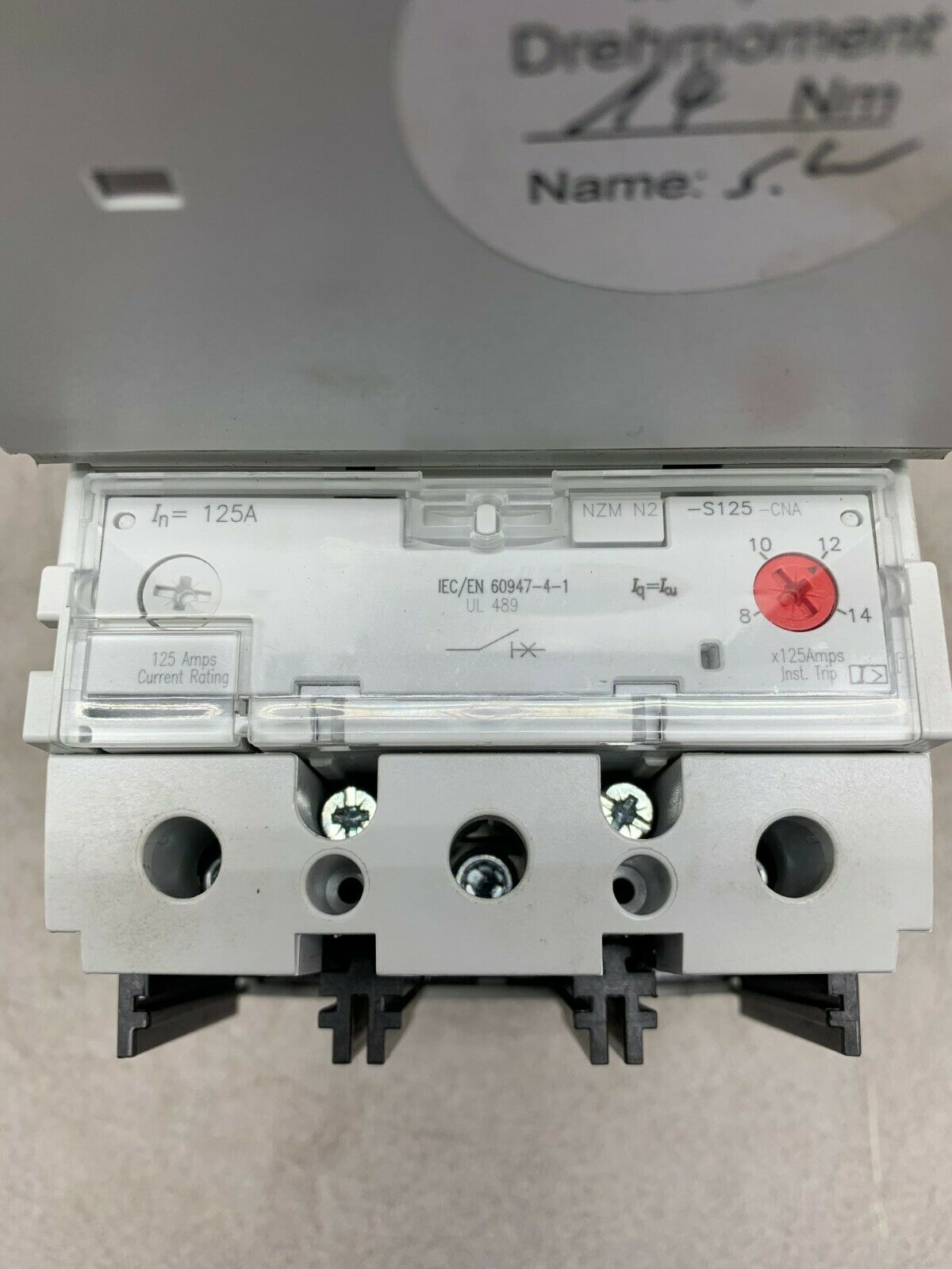 NEW EATON MOELLER 125AMP BREAKER WITH SYNCHRONIZED REMOTE OPERATOR NZM 2-XR