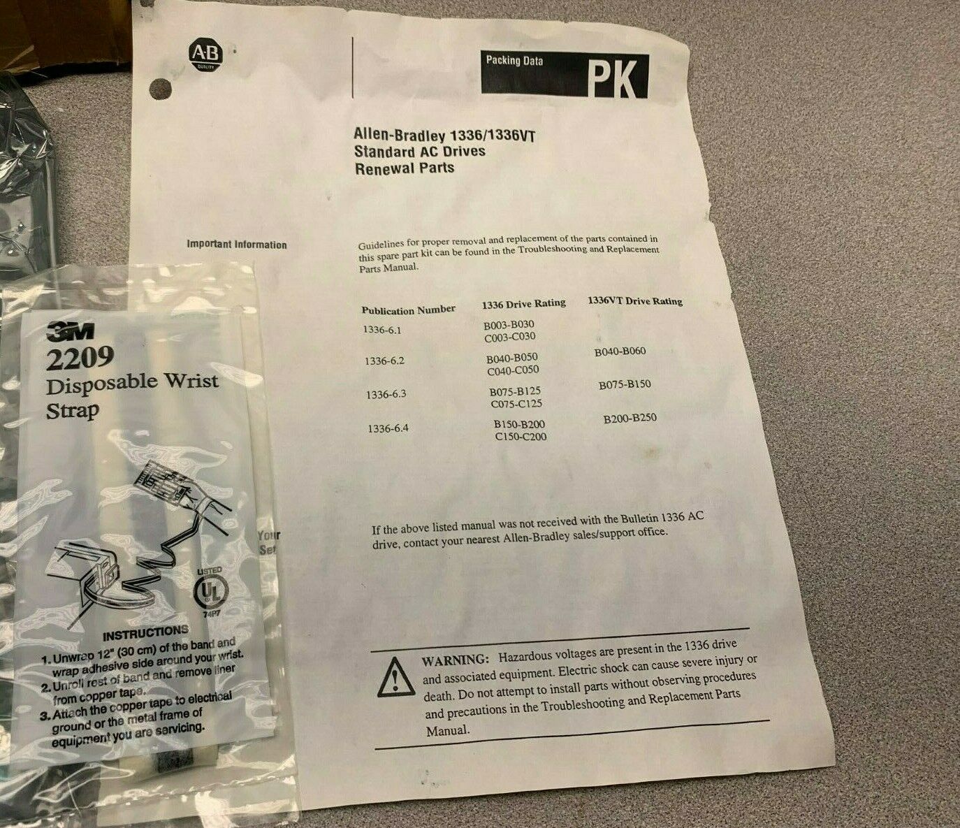 NEW IN BOX ALLEN BRADLEY KIT PCB SCR FIRING 125 HP 1336 BOARD SP-140310