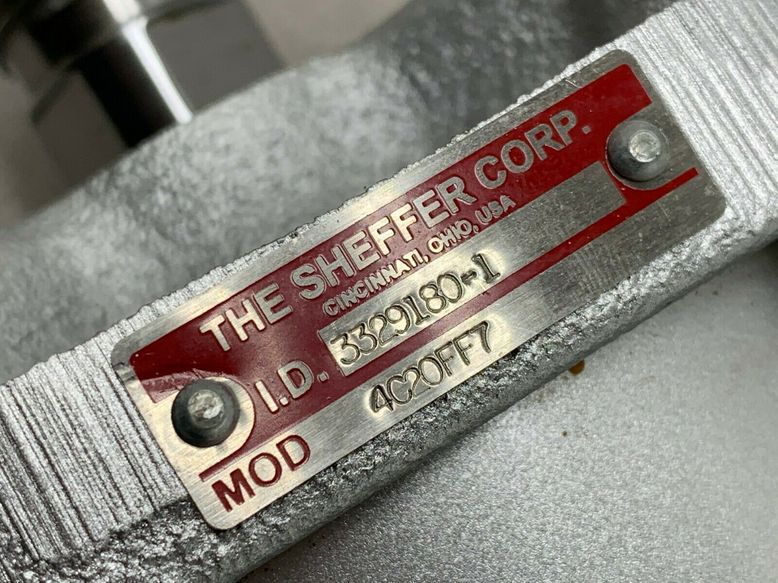 NEW NO BOX SHEFFER 3329180-1 CYLINDER 4C20FF7