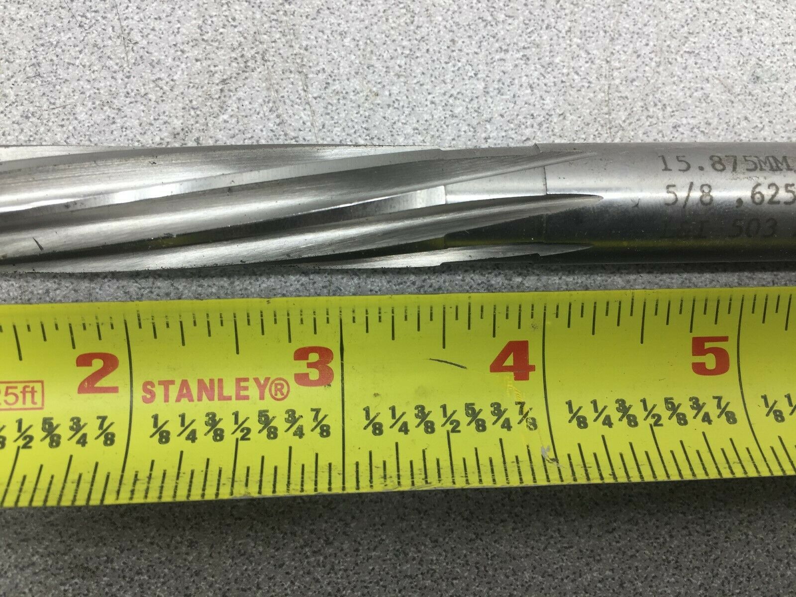 NEW NO BOX L&I 5/8 .6250 M2 15.875 MM HAND REAMER 503 K10-00