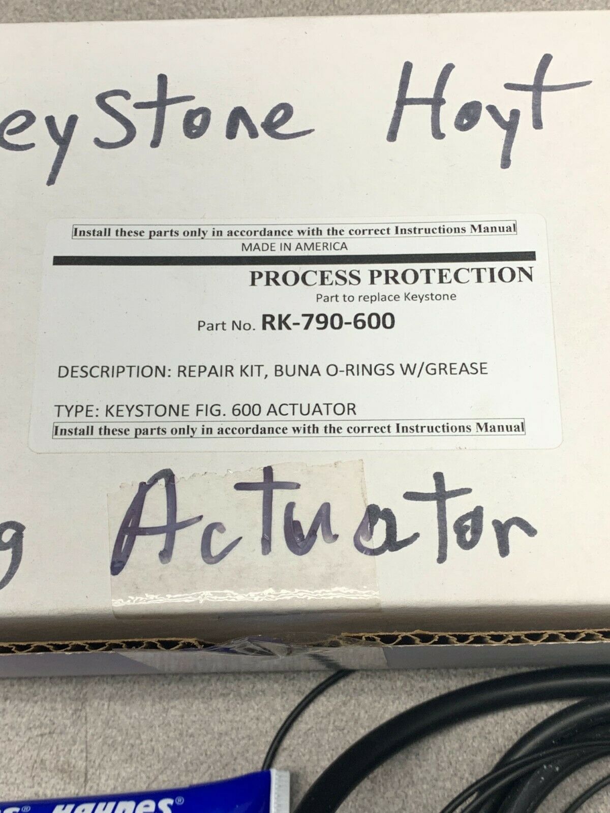 NEW PROCESS PROTECTION REPAIR KIT FOR 600 ACTUATOR RK-790-600 BUNA O-RINGS