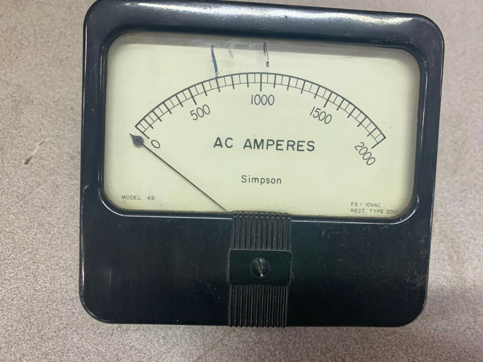 USED SIMPSON 0-2000 ACA METER 49