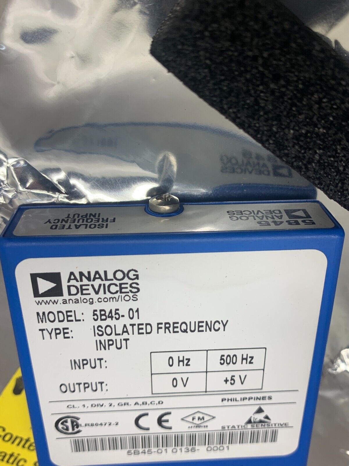 NEW NO BOX ANALOG DEVICES ISOLATED FREQUENCY INPUT MODULE 5B45-01