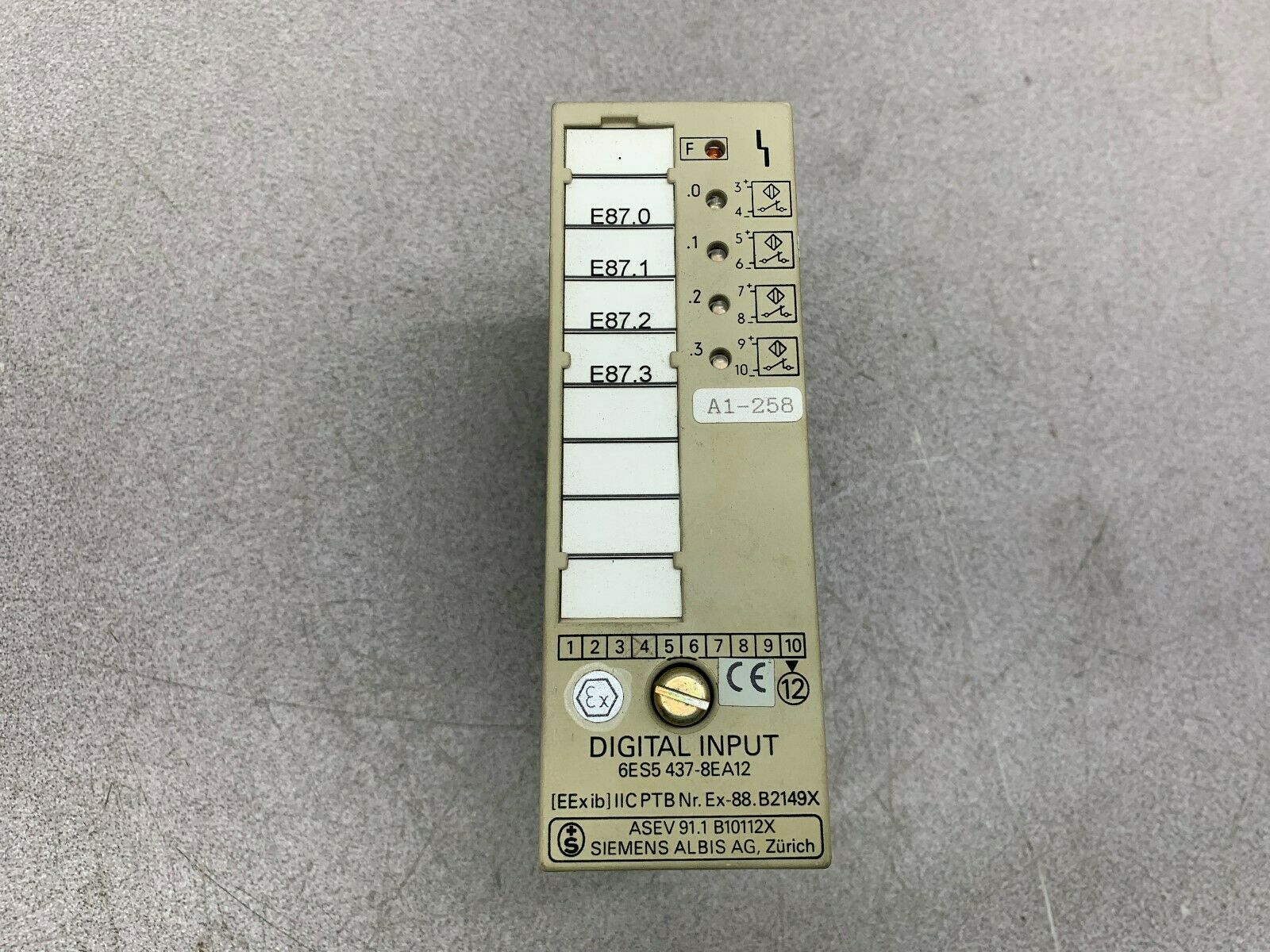 USED SIEMENS DIGITAL INPUT 63S5 437-8EA12