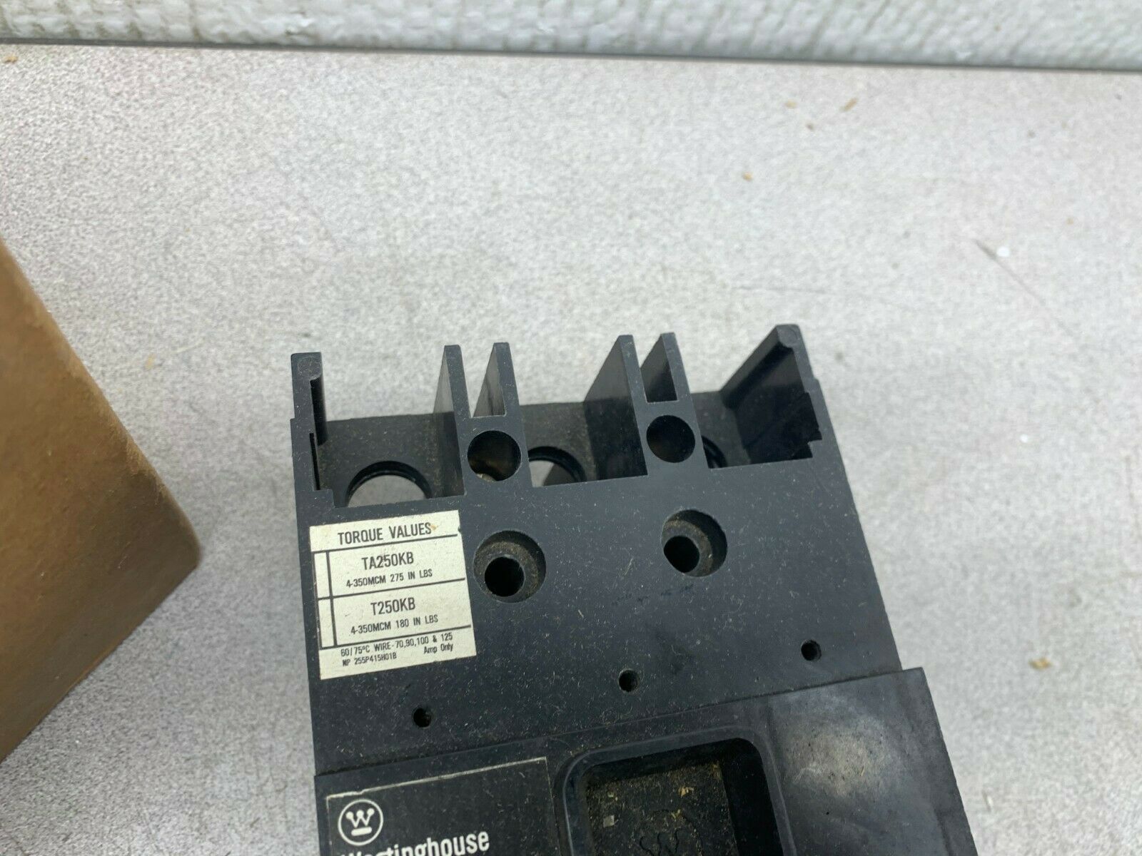 NEW WESTINGHOUSE 752B417G16 3 POLE 250AMP CIRCUIT BREAKER JB3250W