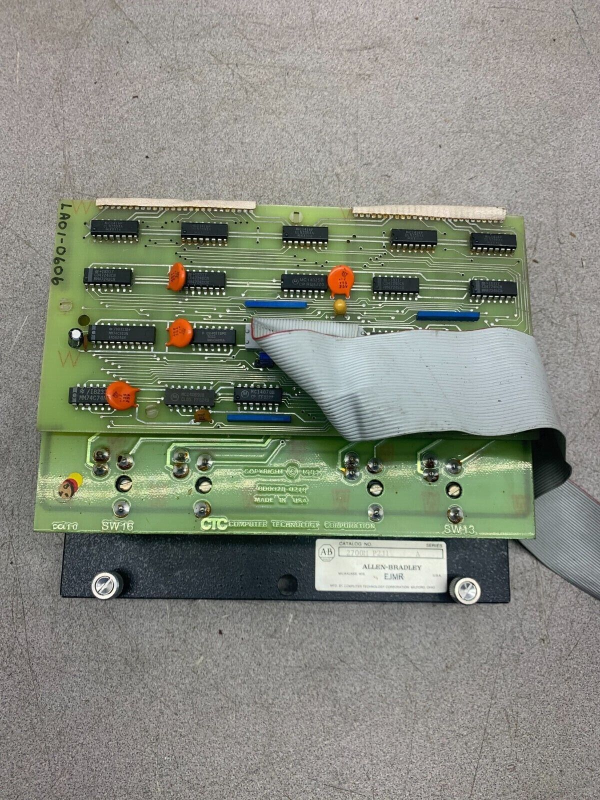 USED ALLEN-BRADLEY BACKLIT PUSHBUTTON MODULE PANEL 2700M-P2J1 SERIES A