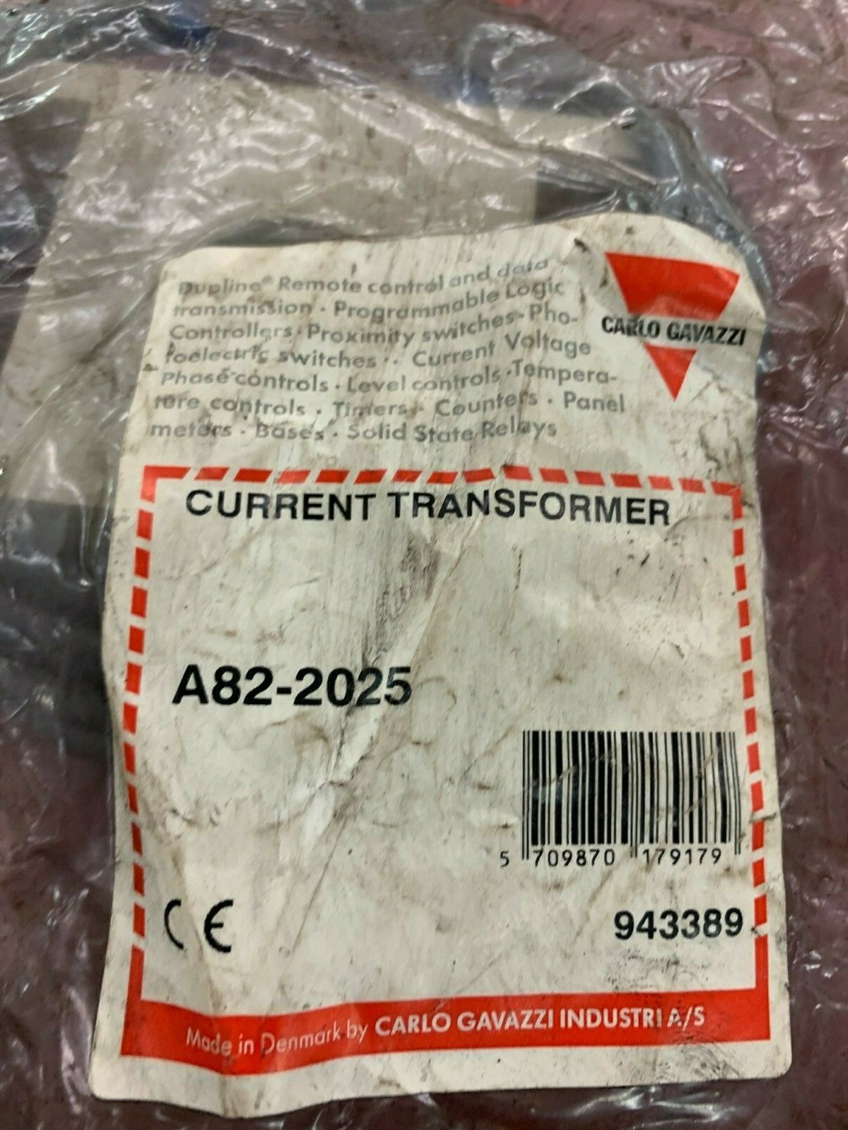 NEW IN PACKAGE CARLO GAVAZZI CURRENT TRANSFORMER A82-2025