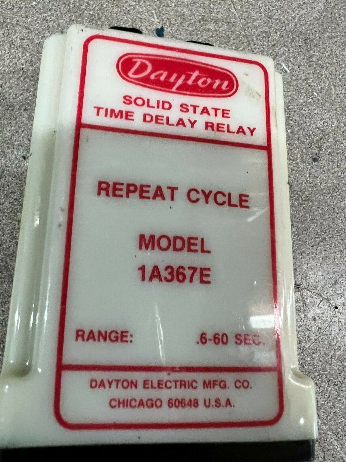 USED DAYTON RELAY 1A367E