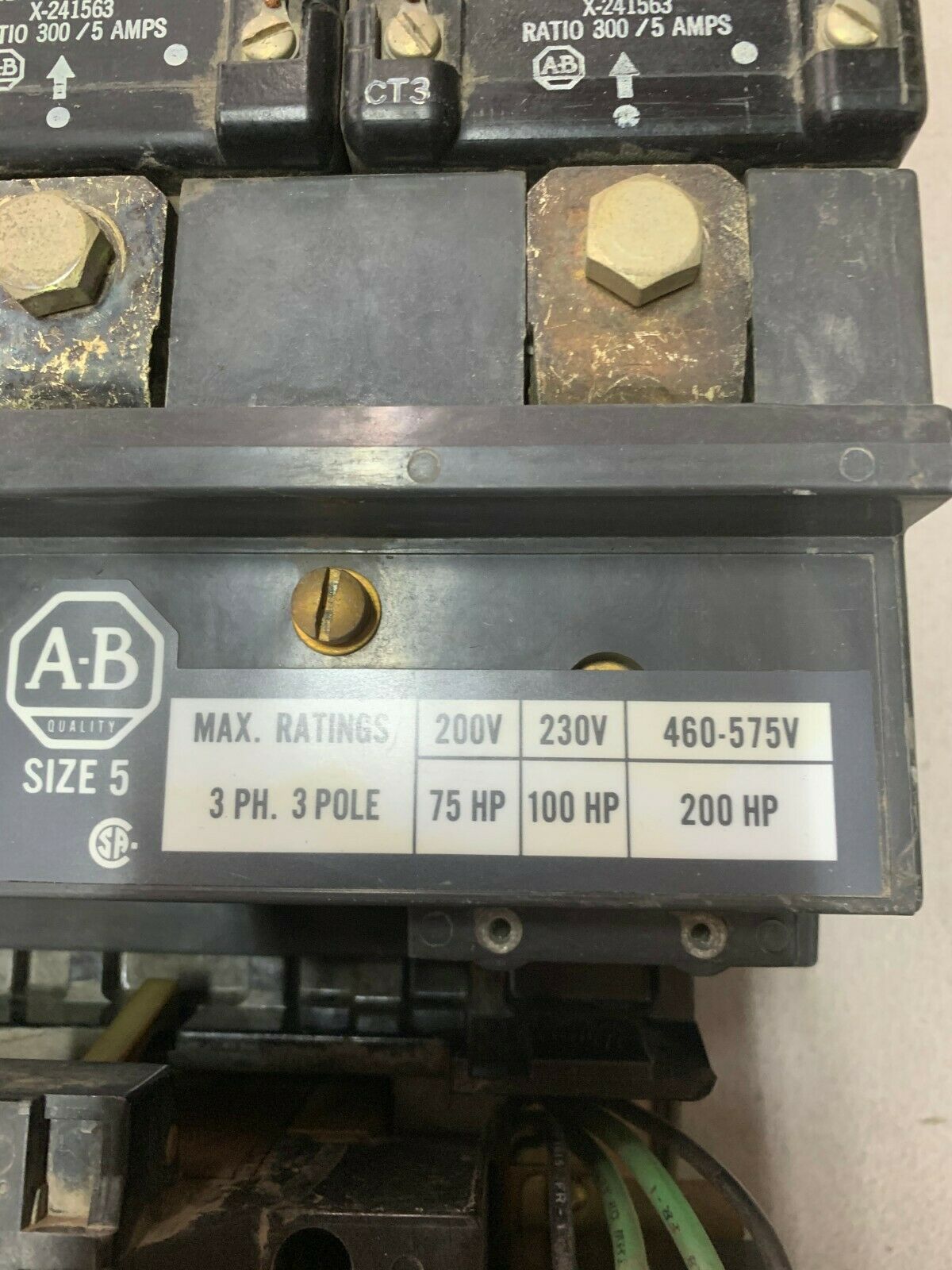 NEW NO BOX ALLEN-BRADLEY SIZE 5 STARTER WITH 380-440V. COIL 709-FOD103 SERIES K