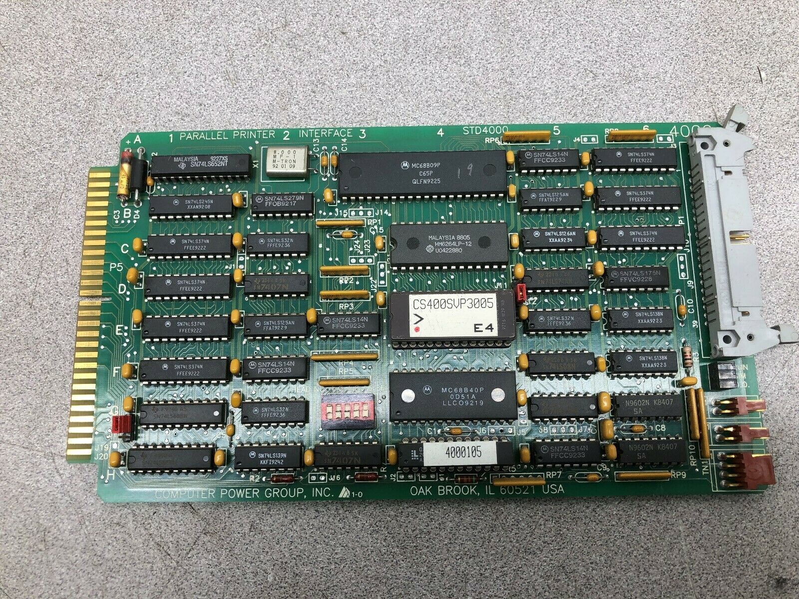 USED COMPUTER POWER GROUP PARALLEL PRINTER INTERFACE STD4000