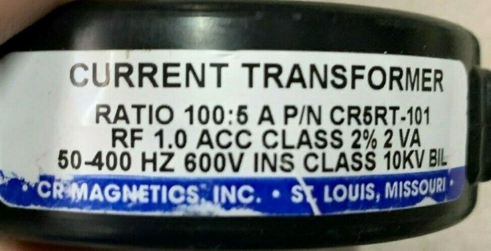 NEW NO BOX CR MAGNETICS CURRENT TRANSFORMER CR5RT-101