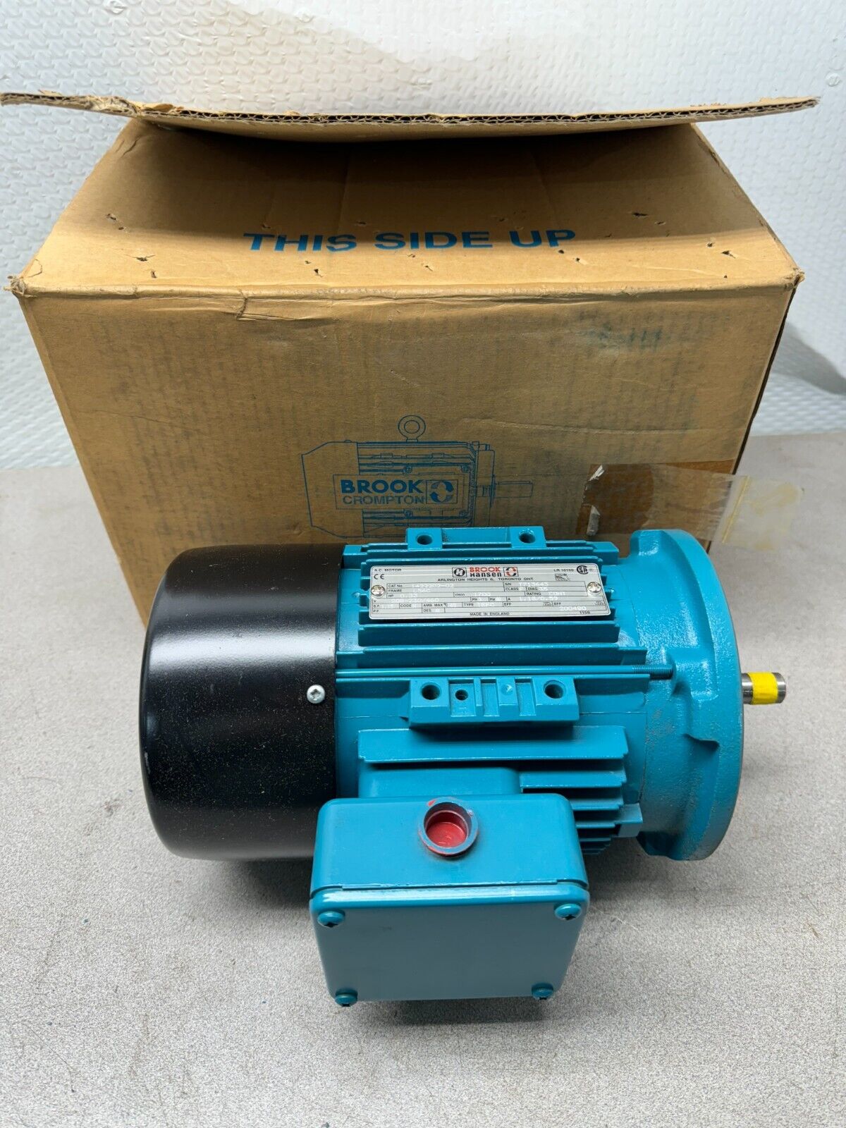 NEW BROOK HANSEN .33HP 1,700RPM MOTOR 208-230/460V. L56C FRAME 1422202-02