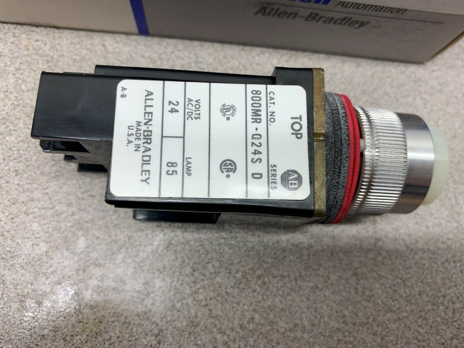 NEW IN BOX ALLEN BRADLEY PILOT LIGHT ASSEMBLY 800MR-Q24WS SERIES D