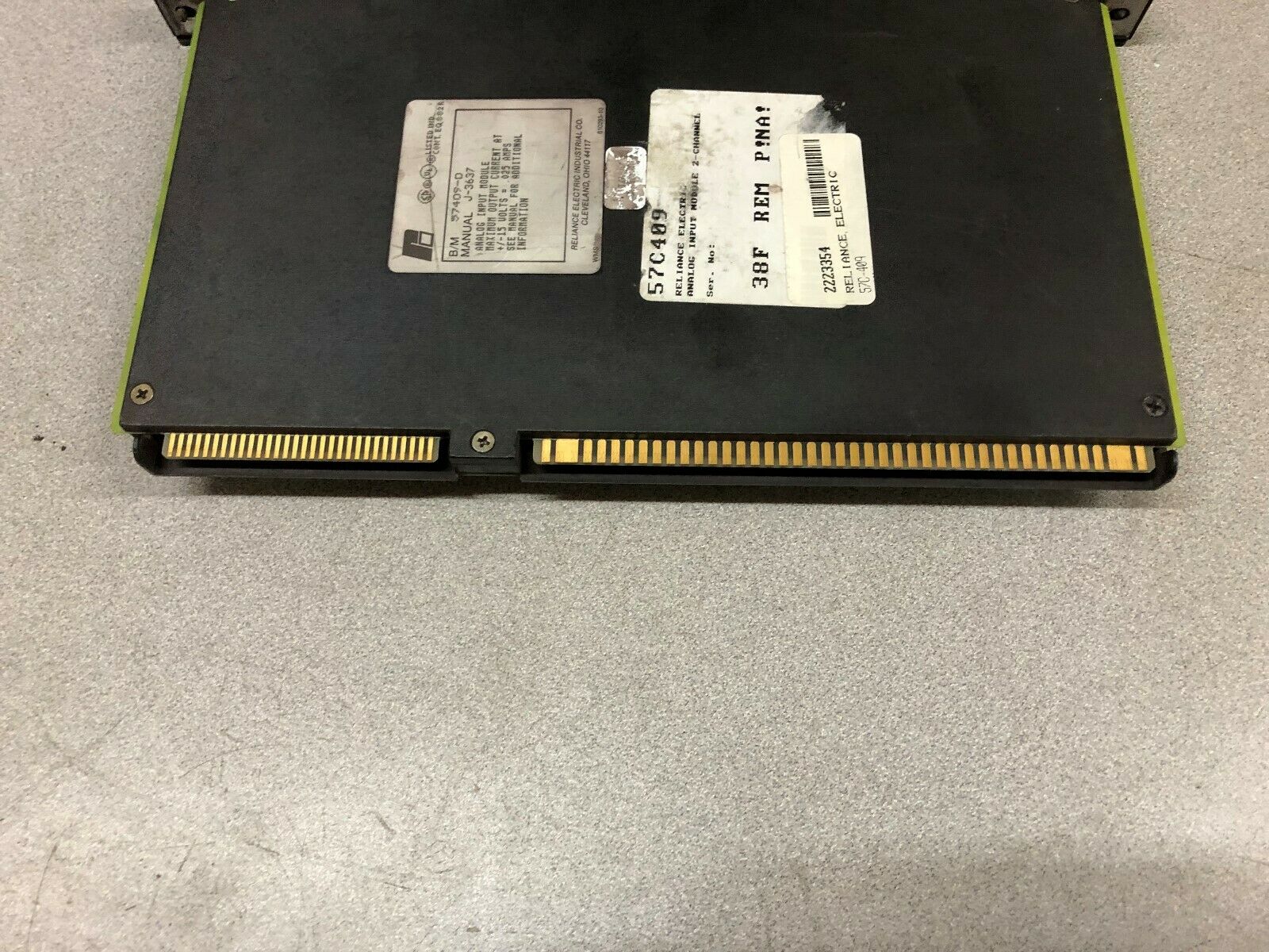 USED RELIANCE ELECTRIC 2 CHANNEL ANALOG INPUT MODULE 57409-D
