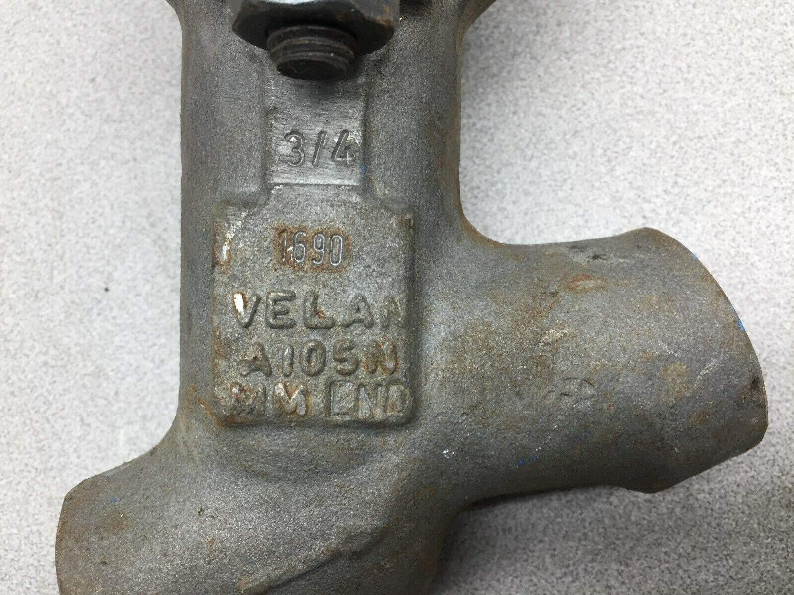 NEW NO BOX VELAN 3/4" GLOBE VALVE ASTM A105