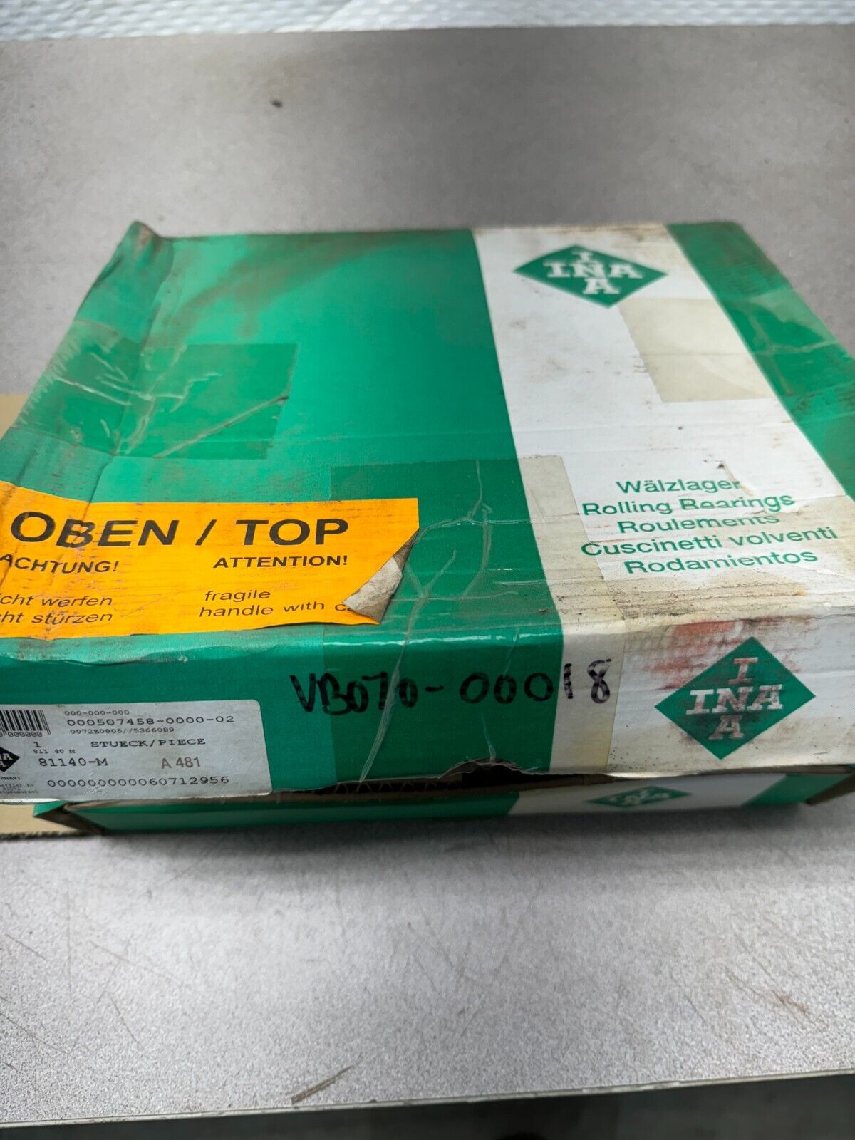 NEW IN BOX INA 81140M THRUST ROLLER BEARING 81140-M