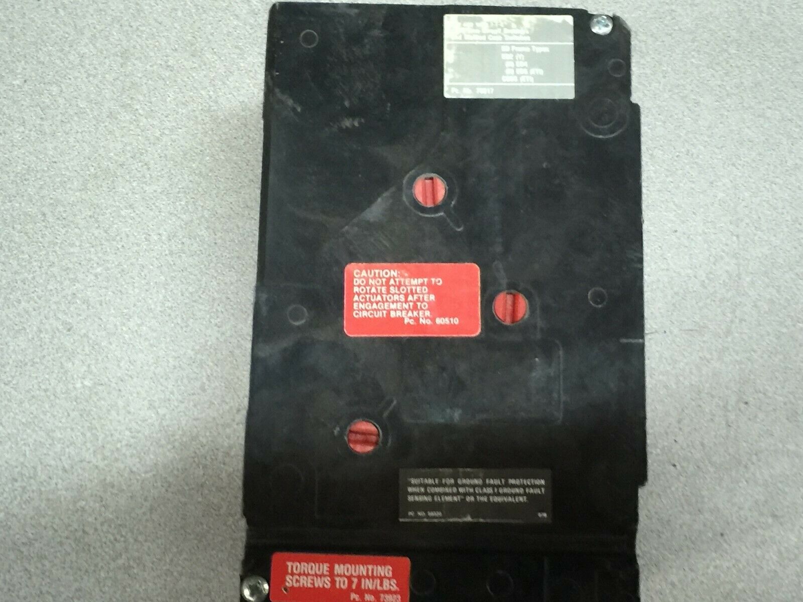 USED GE 25AMP 3POLE 600VAC 250VDC BREAKER WITH SHUNT TRIP ED63A025 / S01ED60