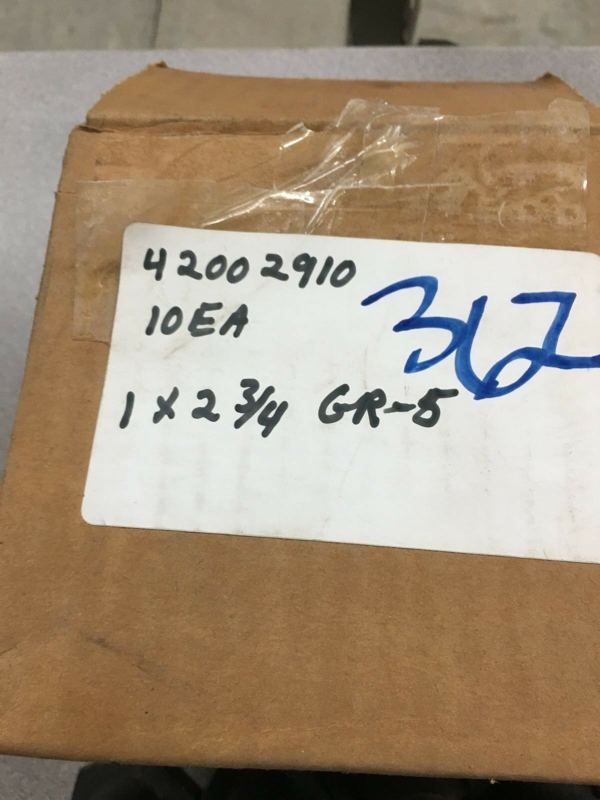 NEW LOT OF 10 HEX HEAD 1"-9 X 2-3/4" GRADE 5 BOLTS