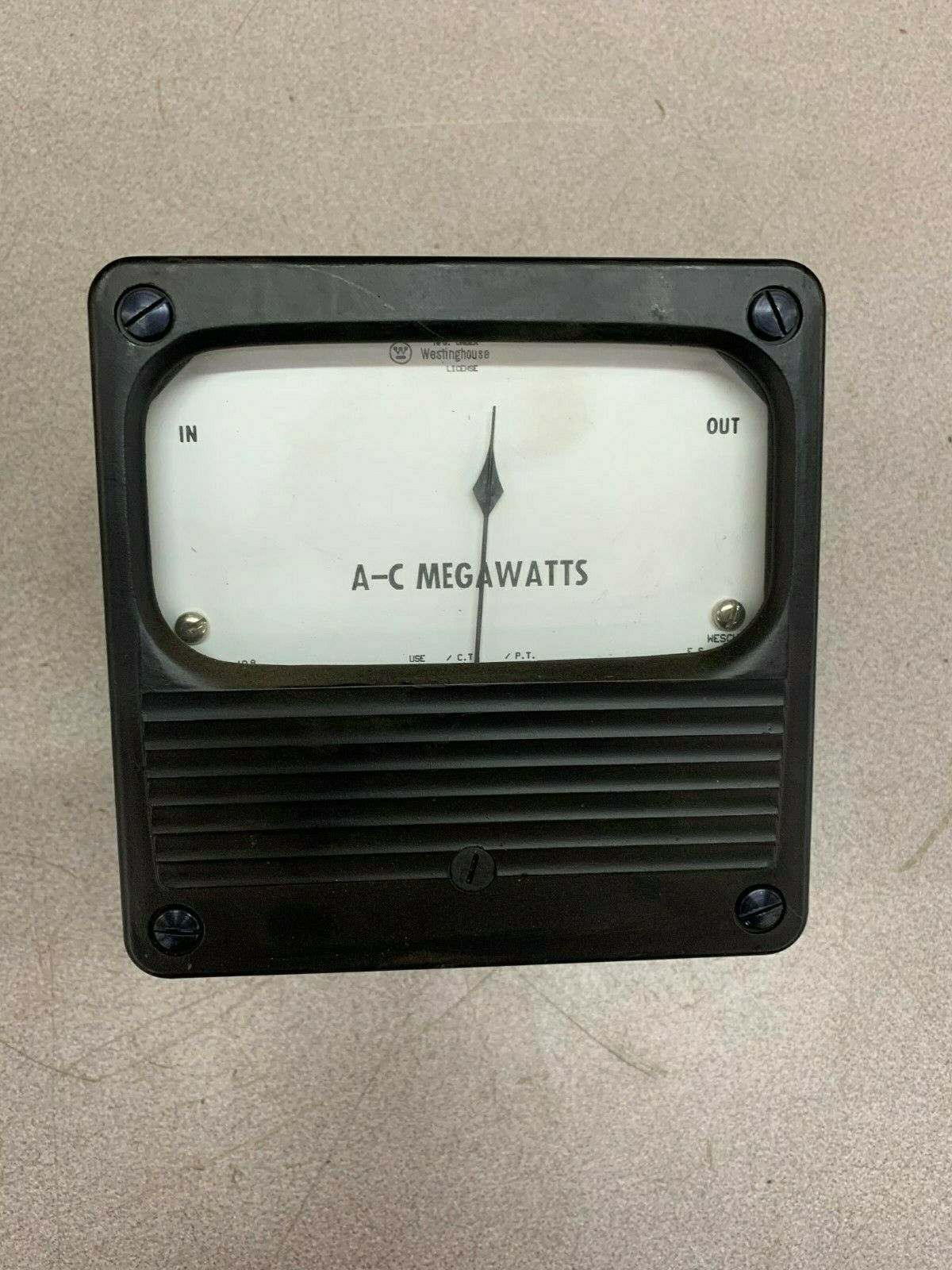 NEW NO BOX WESTINGHOUSE A-C MEGAWATTS PANEL METER 1957968