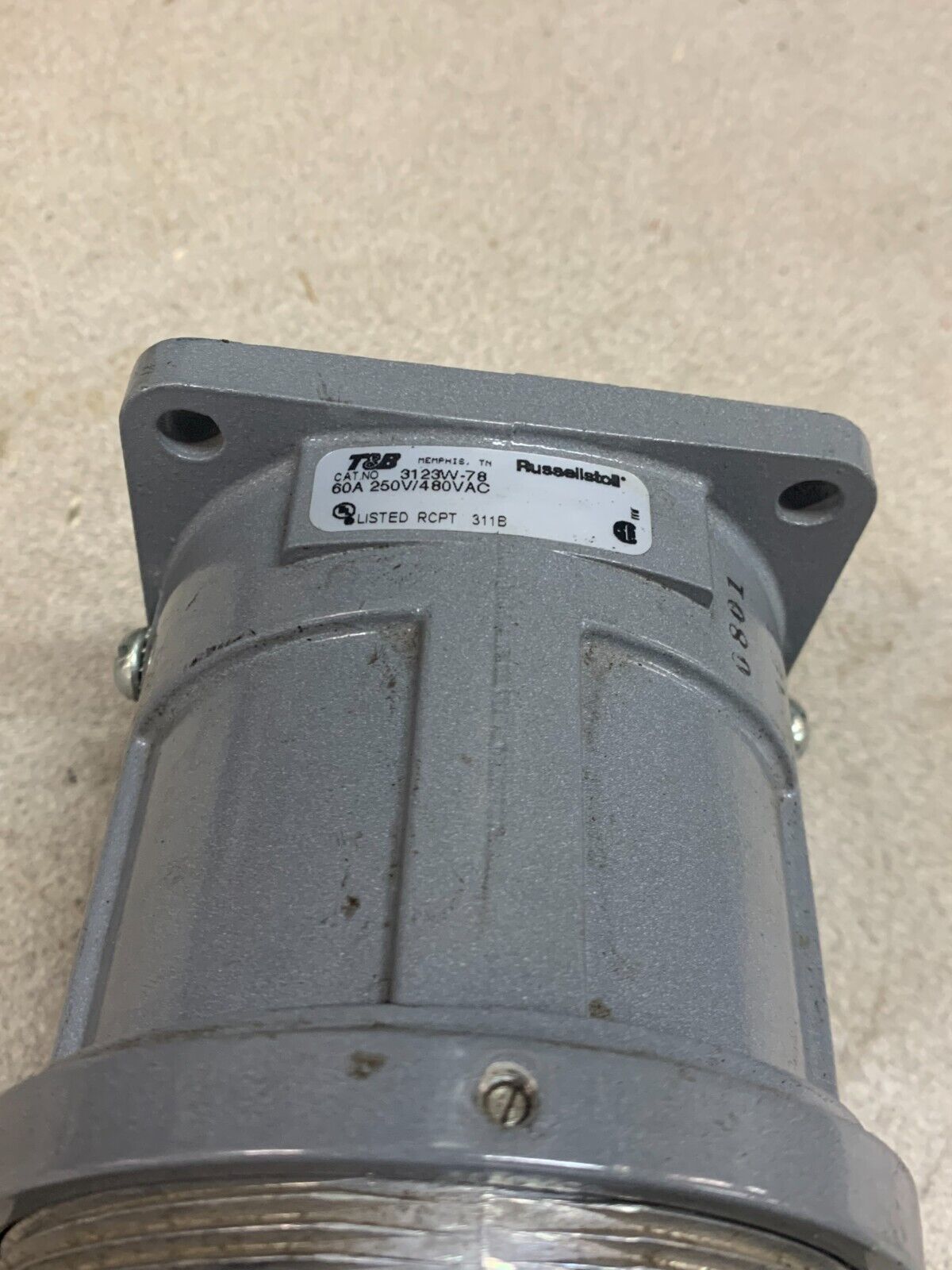 NEW NO BOX THOMAS & BETTS RUSSELLSTOLL 60AMP RECEPTACLE 3123W-78