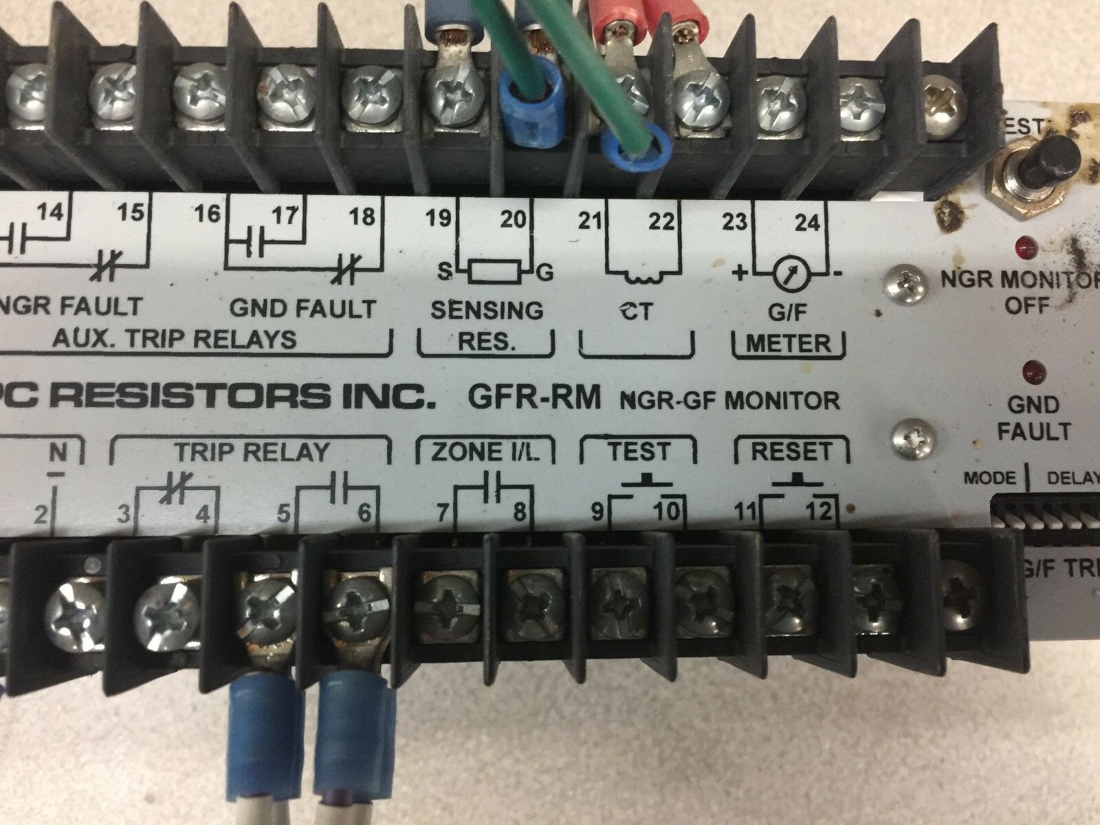 USED IPC RESISTORS INC GROUND FAULT MONITOR RELAY GFR-RM