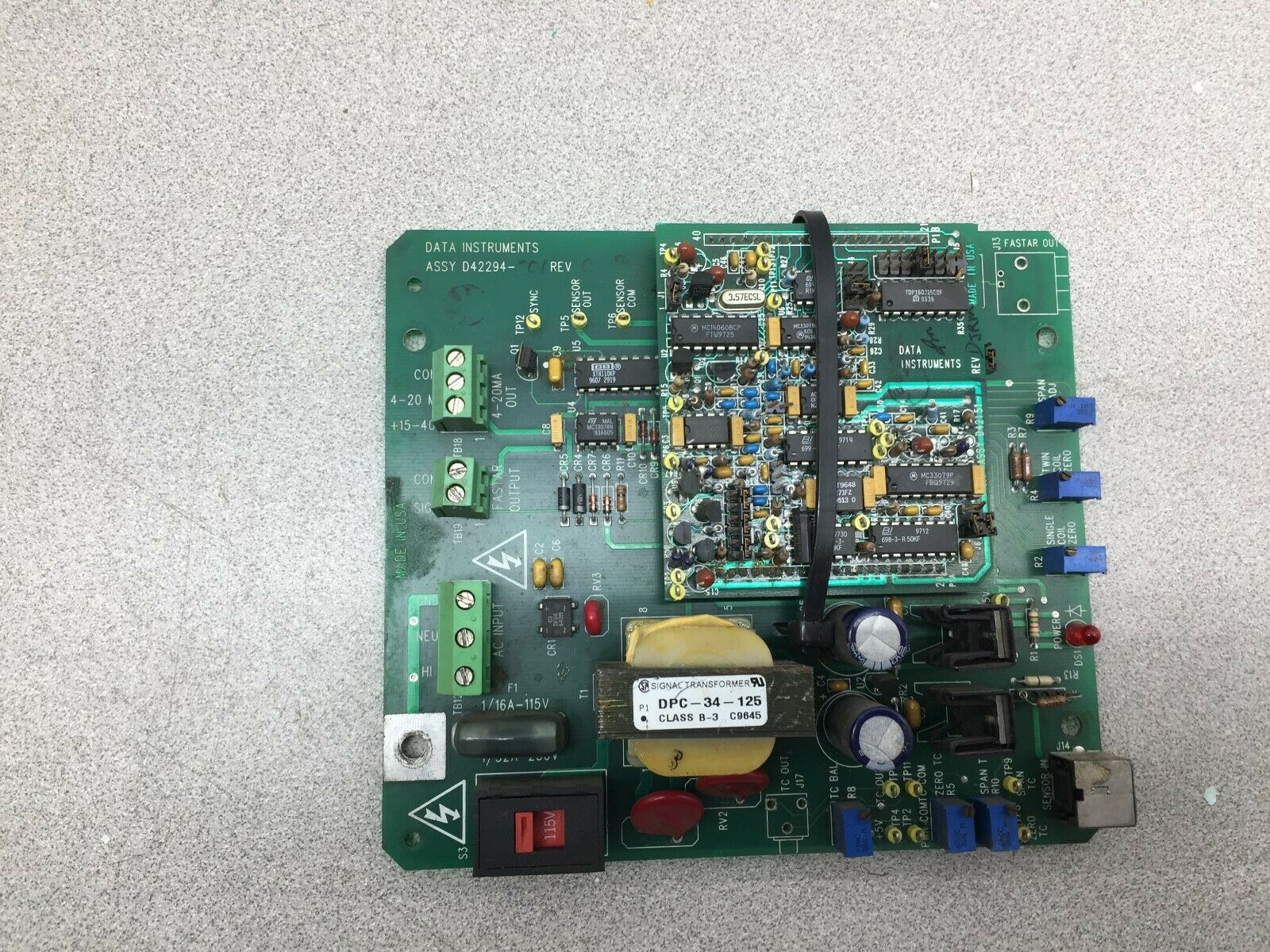USED DATA INSTSRUMENTS CONTROL BOARD D42294-01