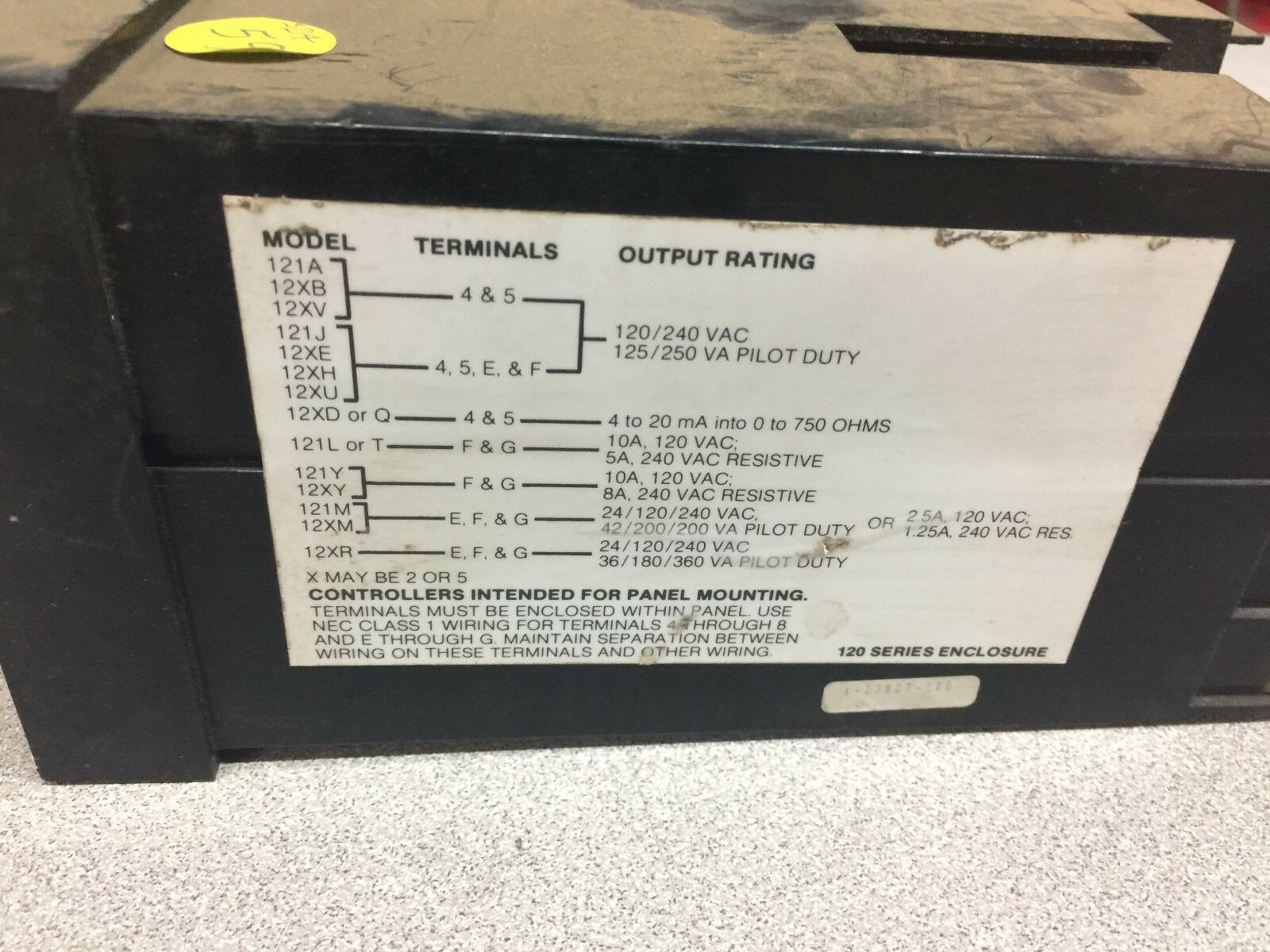 USED BARBER TIMER RELAY A-13927-100