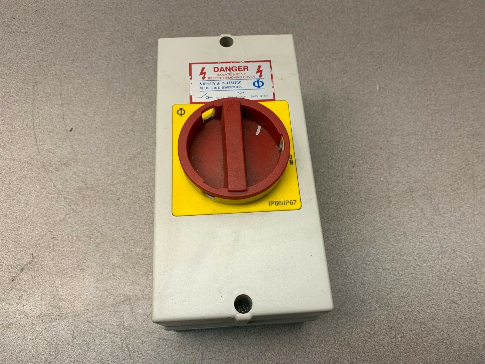 NEW NO BOX KRAUS & NAIMER DISCONNECT SWITCH KG41 T203/SGZ003 *KL2V