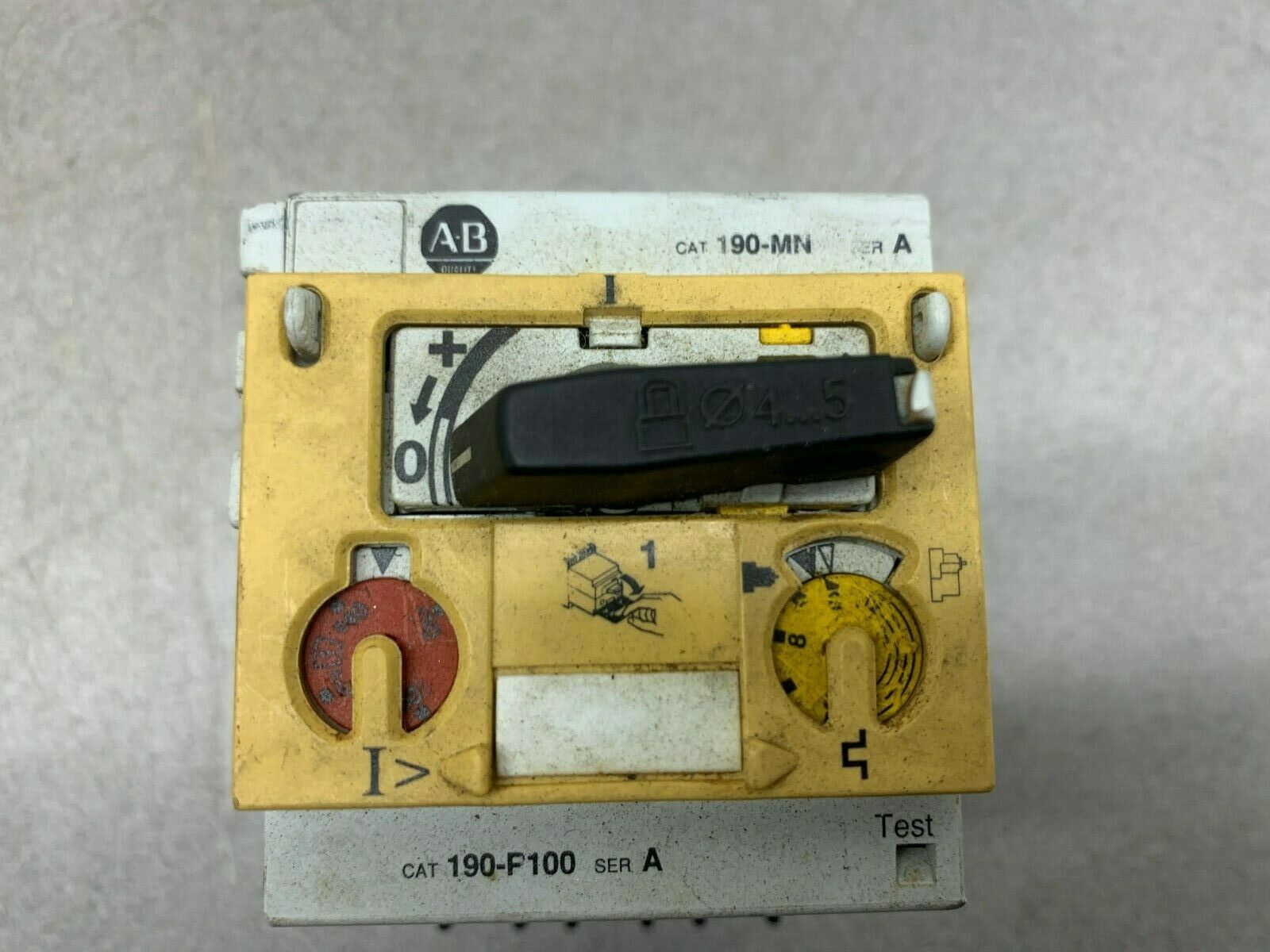 USED ALLEN BRADLEY MOTOR PROTECTOR 190-MN 190-P100