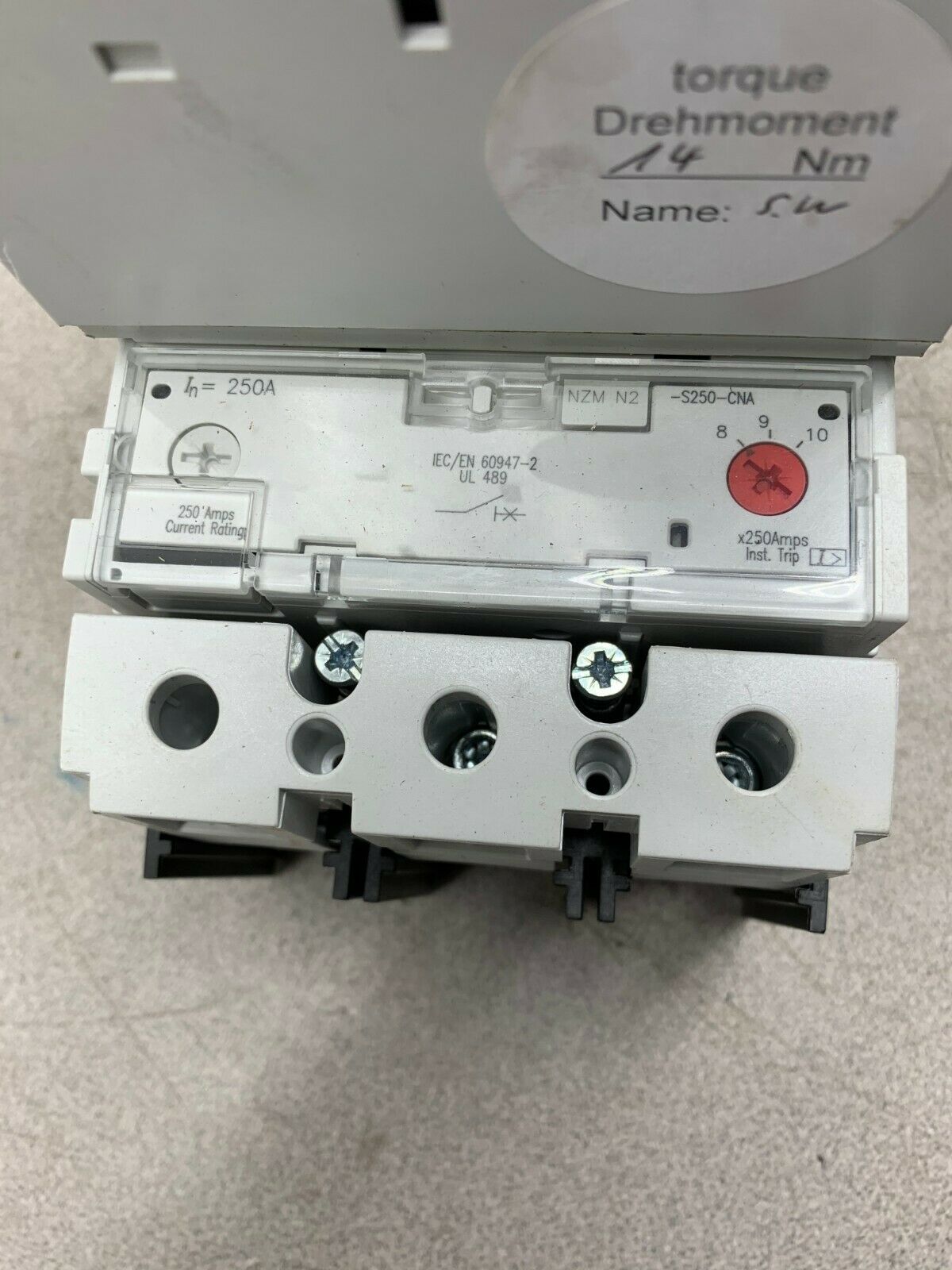 NEW EATON MOELLER 250AMP BREAKER WITH SYNCHRONIZED REMOTE OPERATOR NZM 2-XR