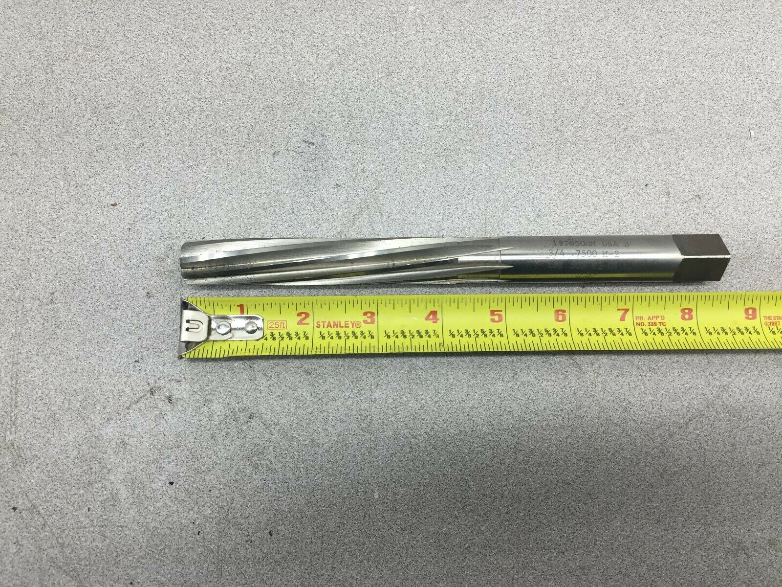 NEW NO BOX L&I 3/4 .7500 M-2 19.050 MM HAND REAMER 503 H2-01