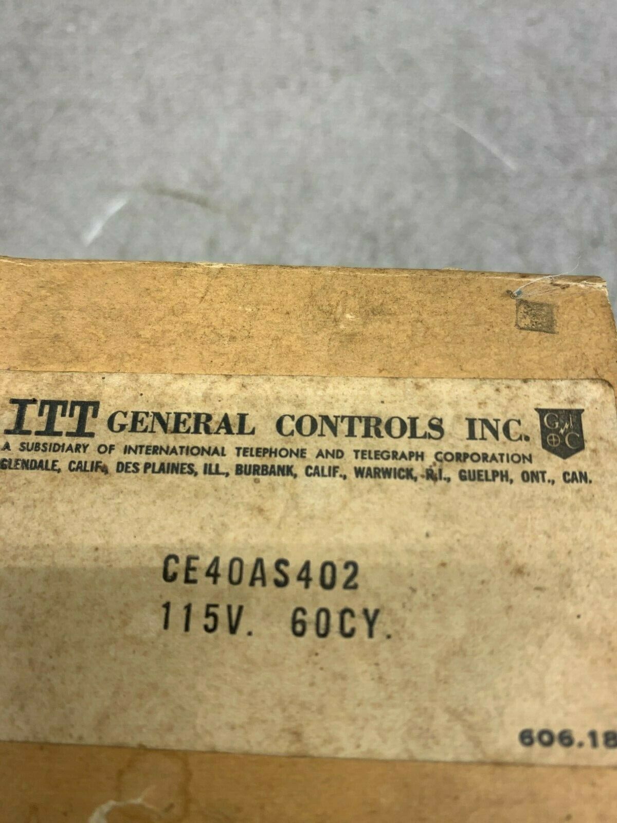 NEW IN BOX ITT 115V. 60CY COUNTER CE40AS402