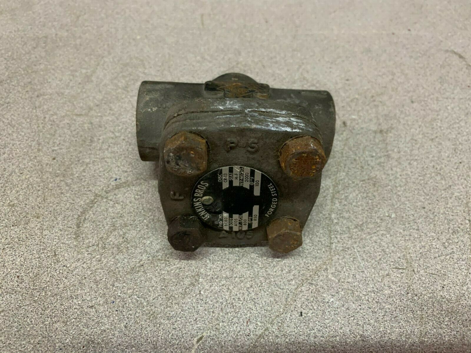 NEW JENKINS BROS 3/4" FORGED STEEL VALVE 8C80 BODY A105 DIC CR-13 SEAT H-F