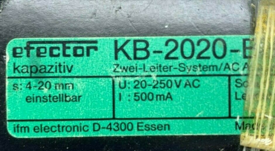 NEW IN BOX EFECTOR SENSOR KB2020BB0W