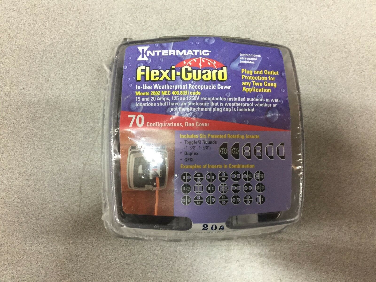 NEW IN PACKAGE INTERMATIC FLEXI GUARD RECEPTICAL COVER WP1220C