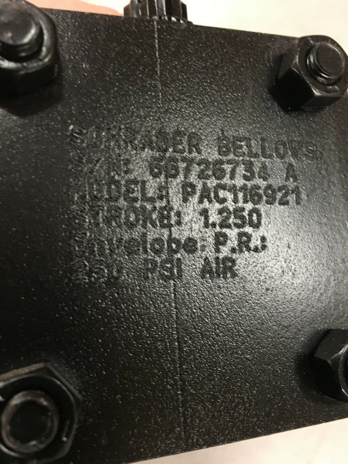 NEW NO BOX SCHRADER BELLOWS CYLINDER PAC116921 1.250