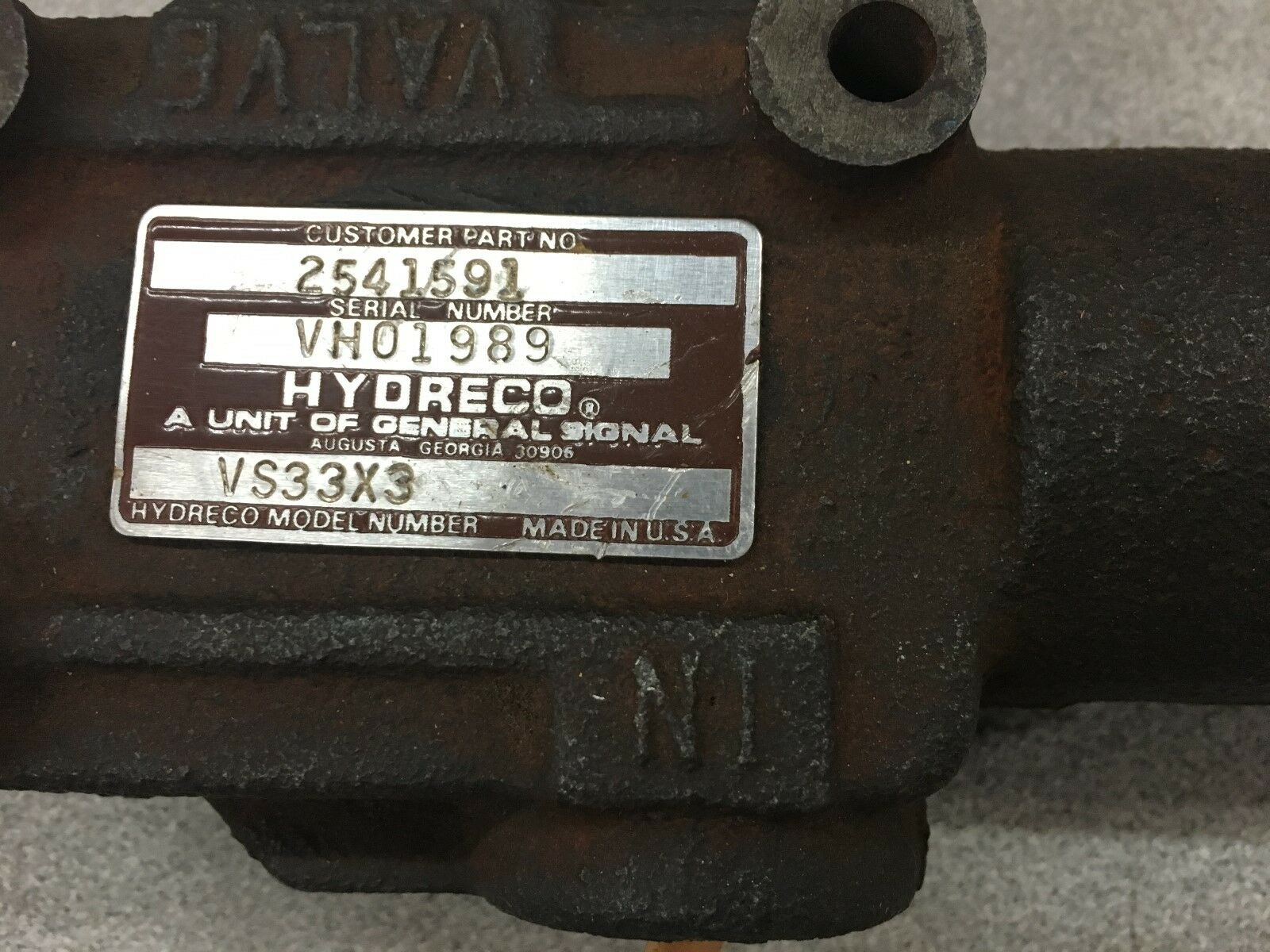 NEW NO BOX HYDRECO STOP VALVE VS33X3