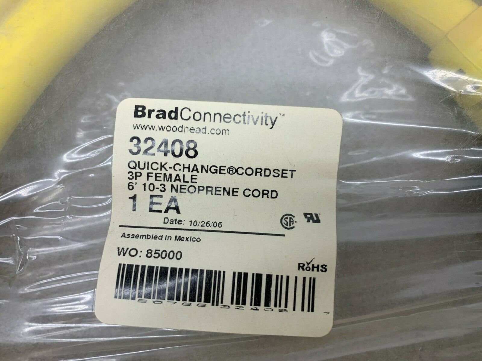 NEW NO BOX BRAD CONNECTIVITY CORD 32408