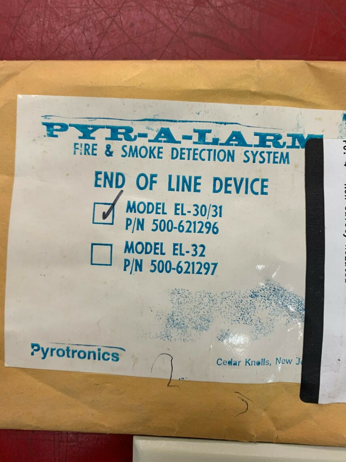 NEW NO BOX PYROTRONICS PYR-A-LARM 500-621296 EL-30/31