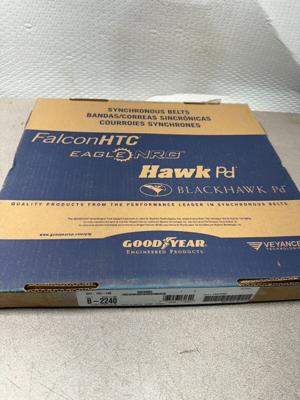 NEW IN BOX GOODYEAR EAGLENRG SYNCHRONOUS BELT B-2240