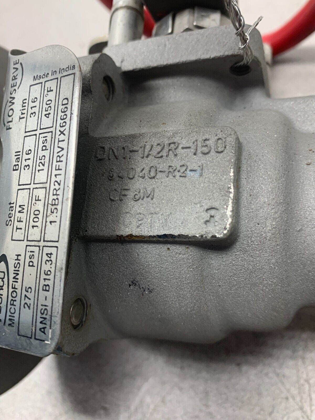 NEW DURCO MICROFINISH FLOWSERVE 1" STAINLESS BALL VALVE 1.5BR21FRVTX666D