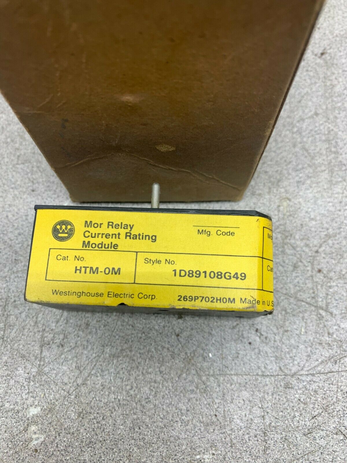 NEW IN BOX WESTINGHOUSE HTM-0M CURRENT RATING MODULE HTM-OM STYLE 1D89108G49