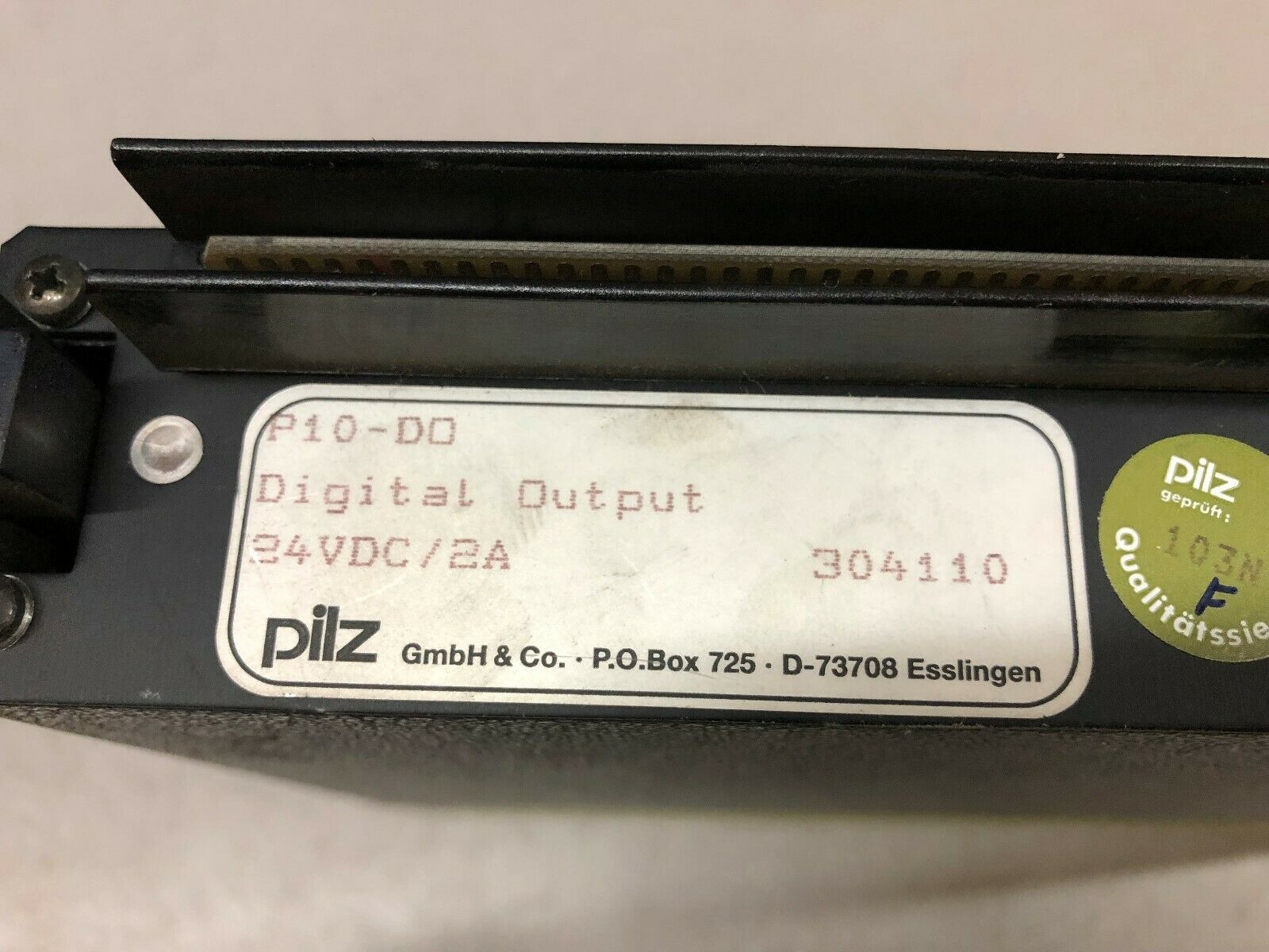 USED PILZ 24 VDC 2A DIGITAL OUTPUT MODULE P10-DO