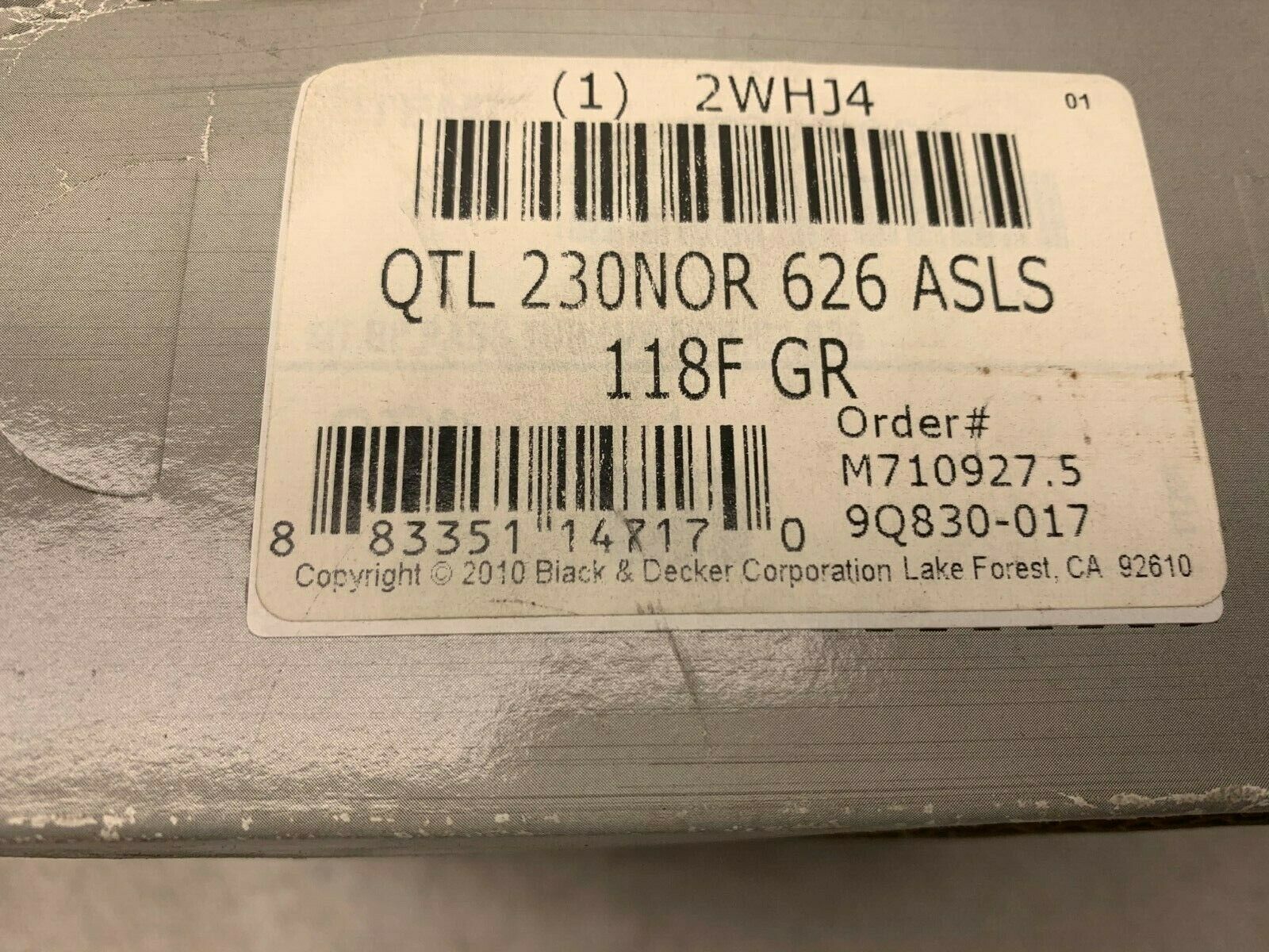 NEW IN BOX COMMERCIAL HARDWARE 2WHJ4 KIT WTL 230NOR 626 ASLS 118F GR