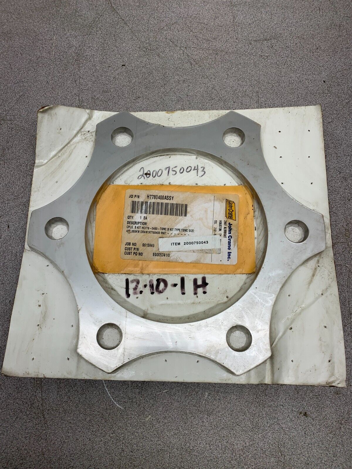 NEW IN PACKAGE JOHN CRANE H7780400ASSY PART TYPE: TSMC SIZE: 400.000KW