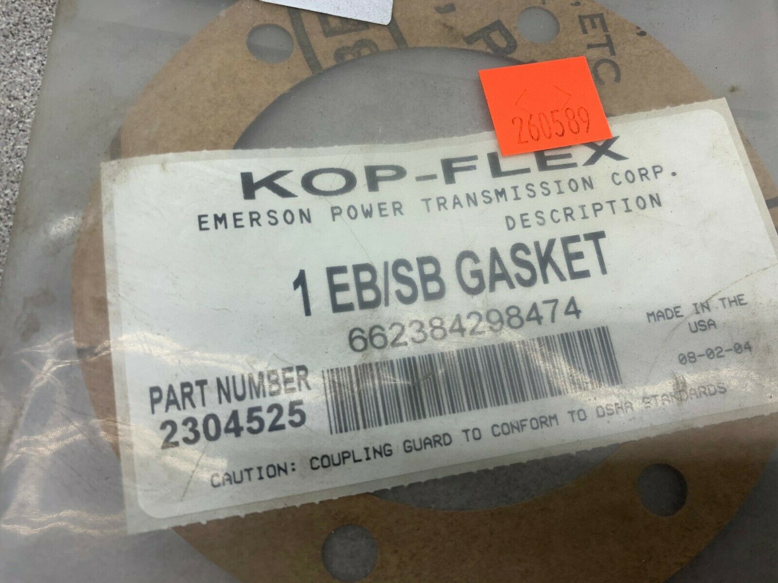 NEW IN PACKAGE KOP-FLEX GASKET 230425