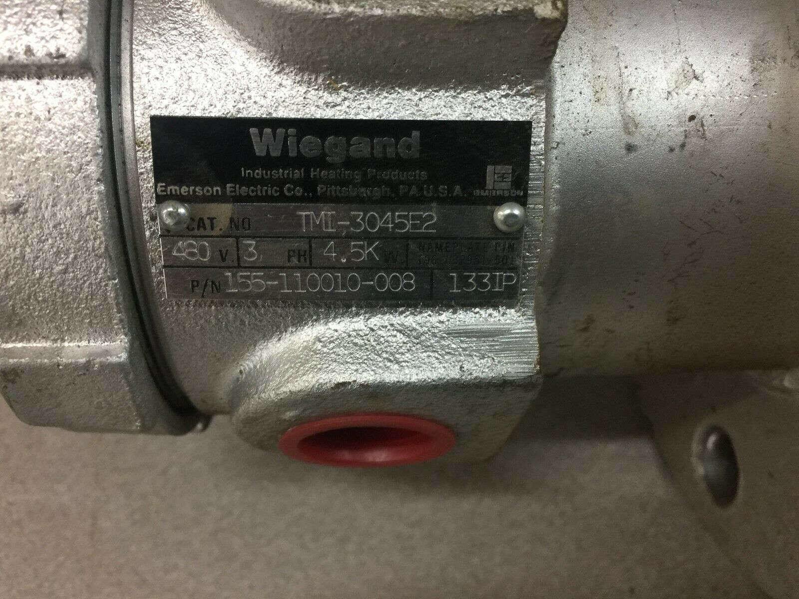 NEW NO BOX WIEGAND 480 VAC 3 PH 4.5 KW HAZARDOUS LOCATION EMERSION HEATER 155-10