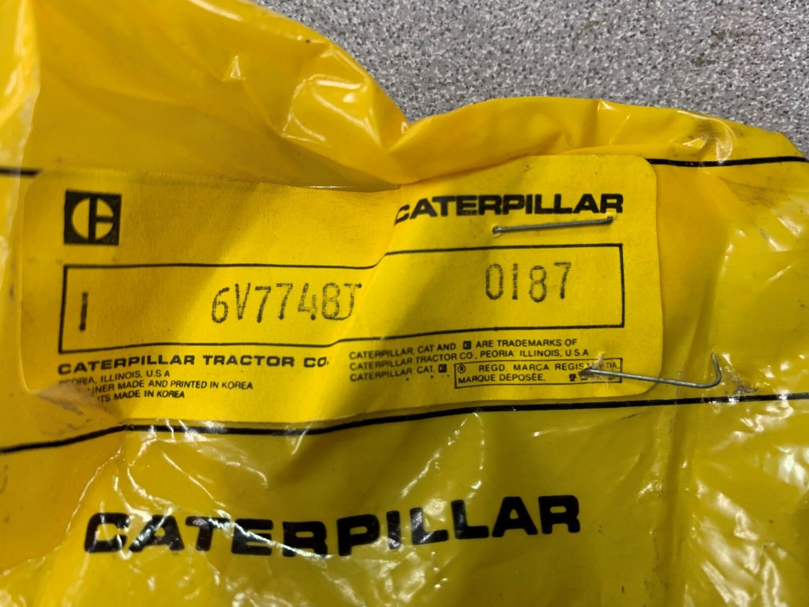 NEW NO BOX CATERPILLAR SEAL 6V77481