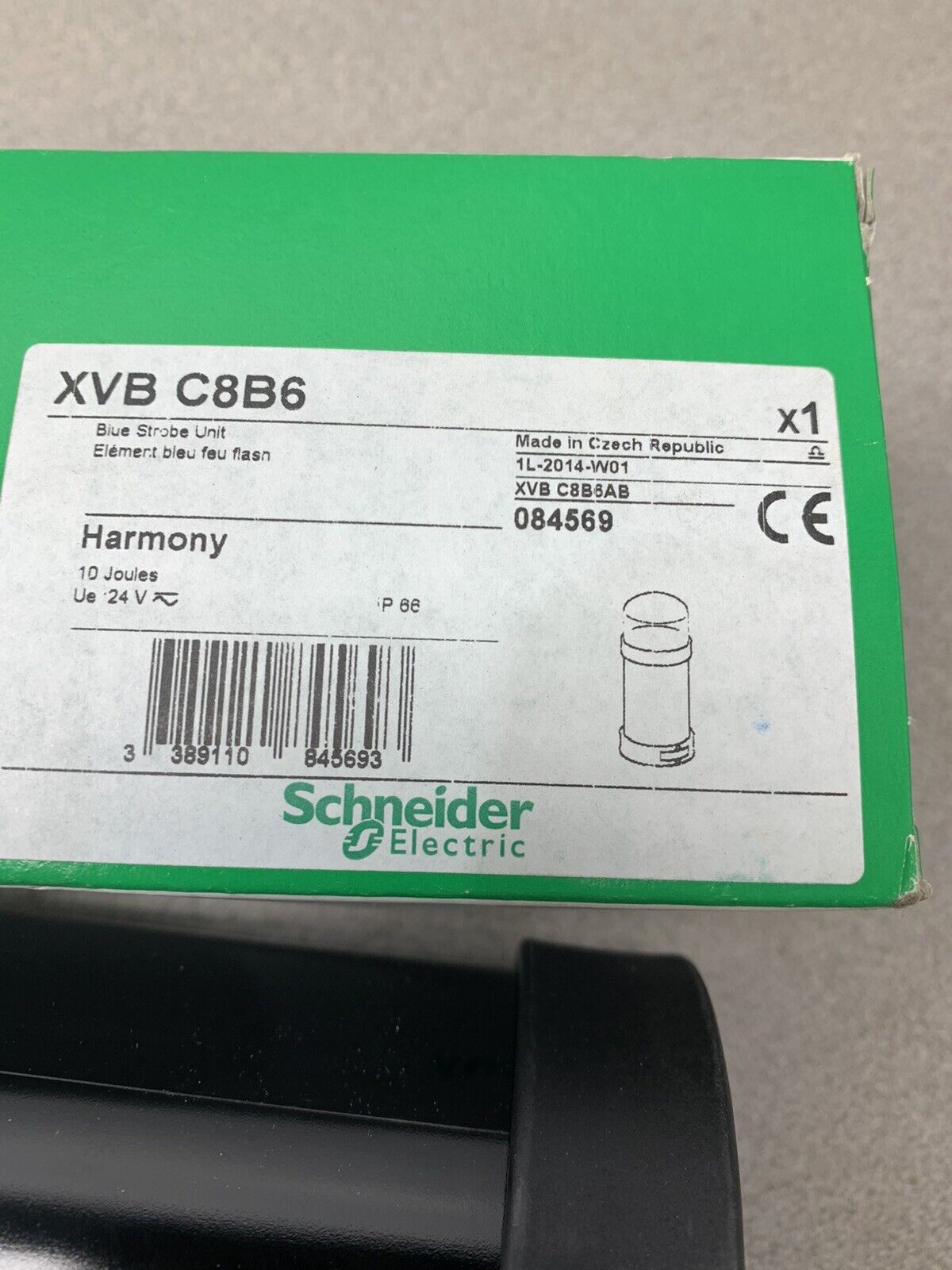 NEW IN BOX SCHNEIDER ELECTRIC BLUE STROBE LIGHT UNIT XVB C8B6