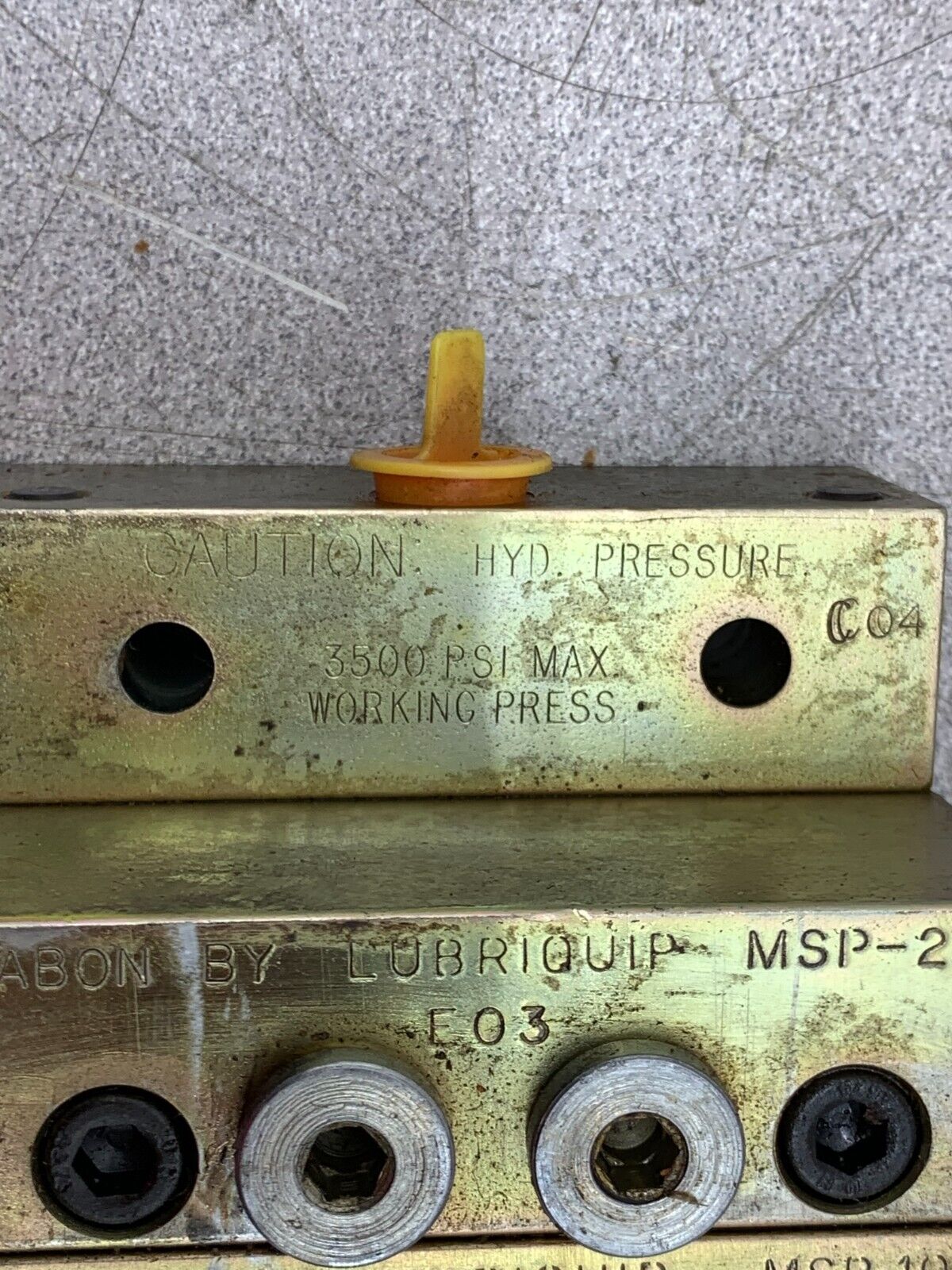 NEW NO BOX LUBRIQUIP MANIFOLD ASSEMBLY MSP-X07-20T-10S25T20S5510T25T